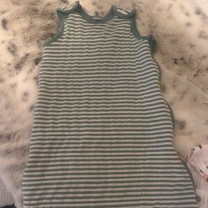 Hanna Andersson Green and White Striped Sleep Sack